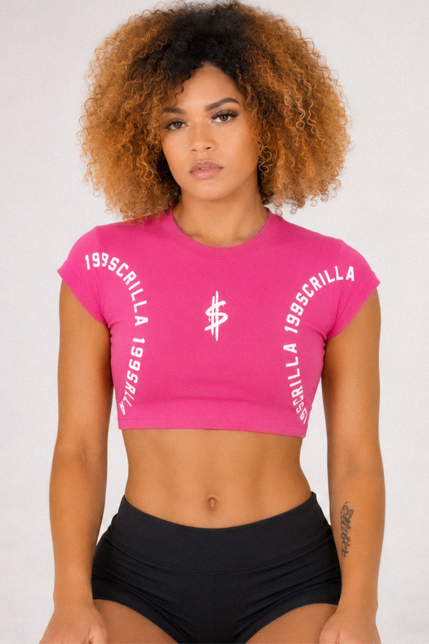 199Scrilla Arc Crop Top (Pink)