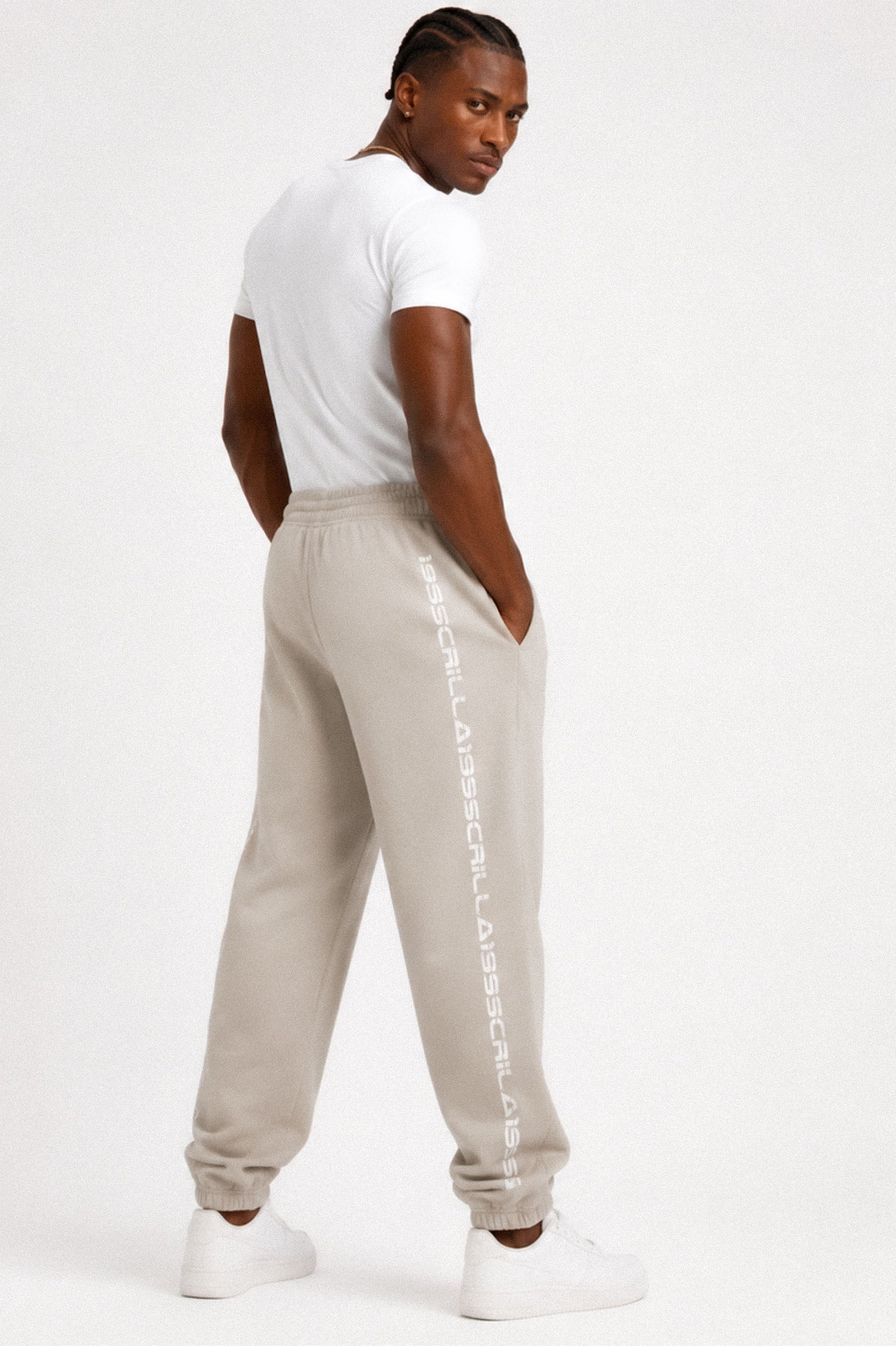 199Scrilla Tape Sweatpants (Stone)