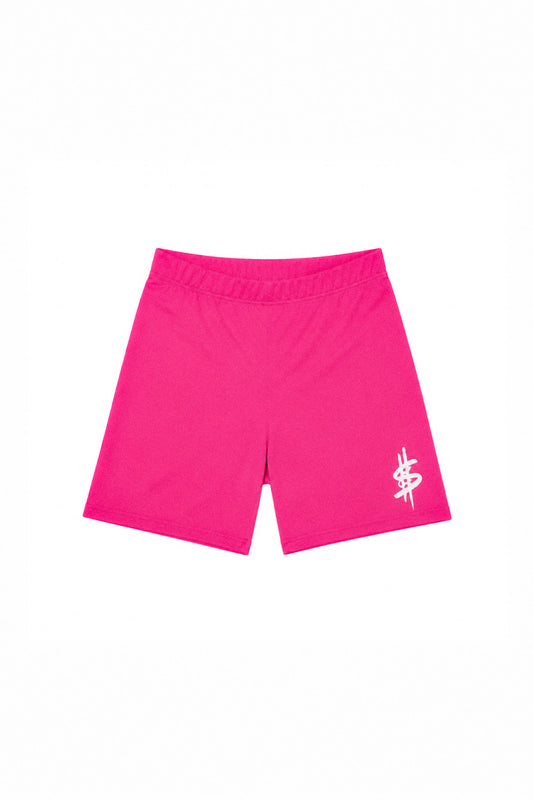 Scrilla Tag Biker Shorts (Pink)