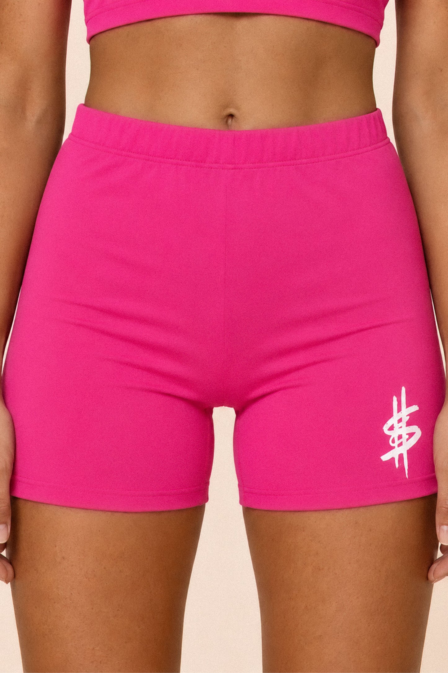 Scrilla Tag Biker Shorts (Pink)