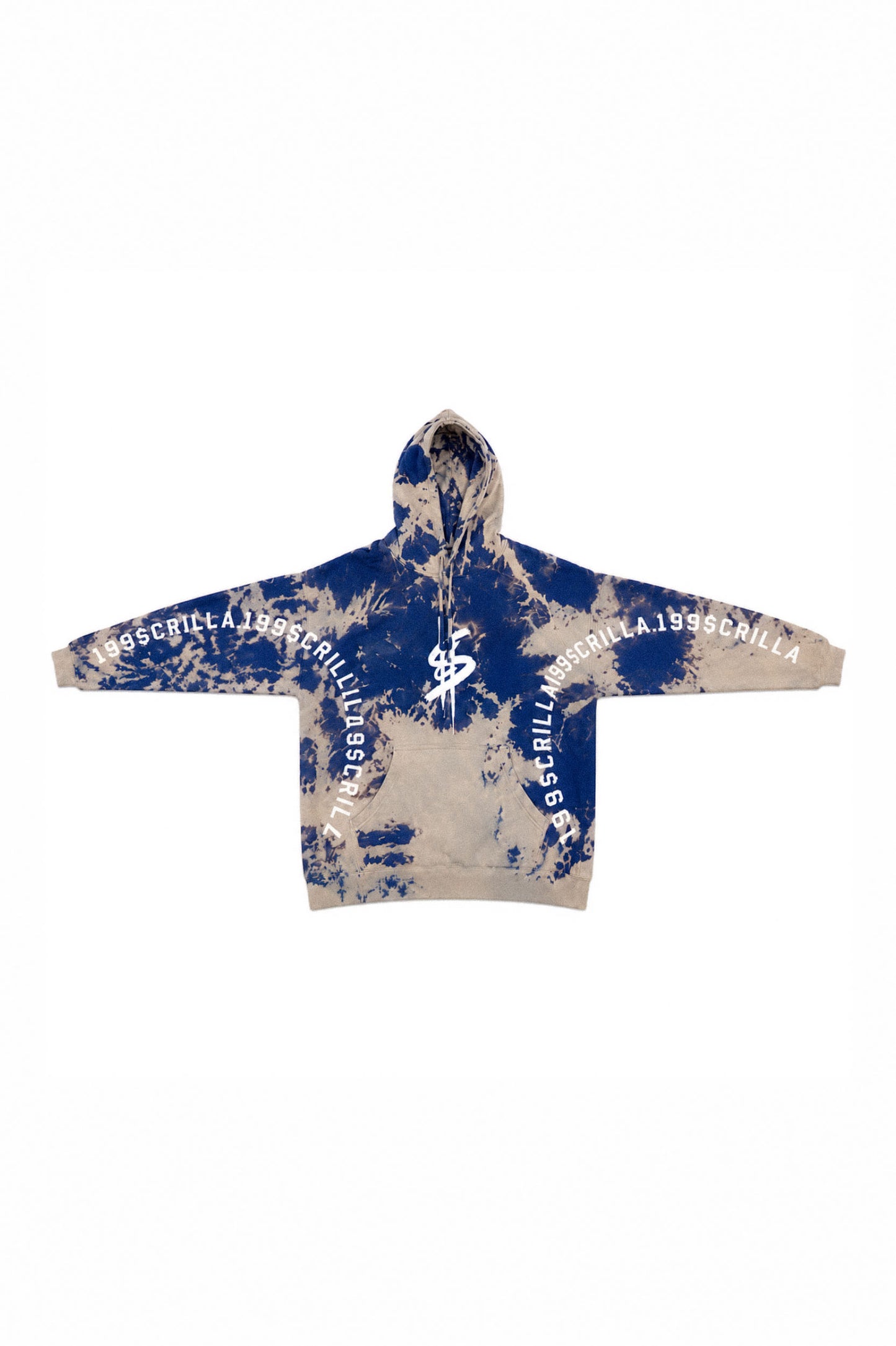 199$crilla Splatter Hoodie (Blue/Sand)