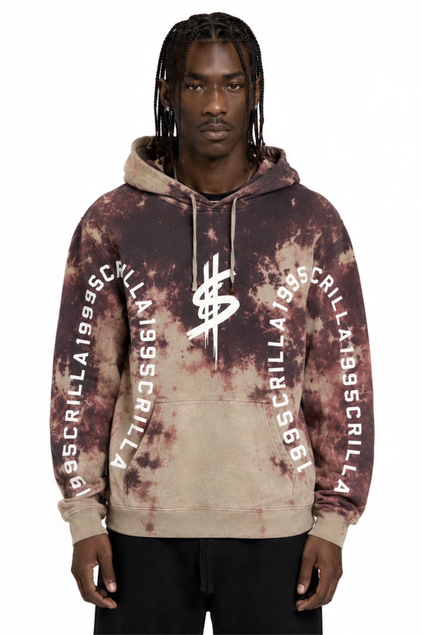 199$crilla Splatter Hoodie (Brown/Sand)