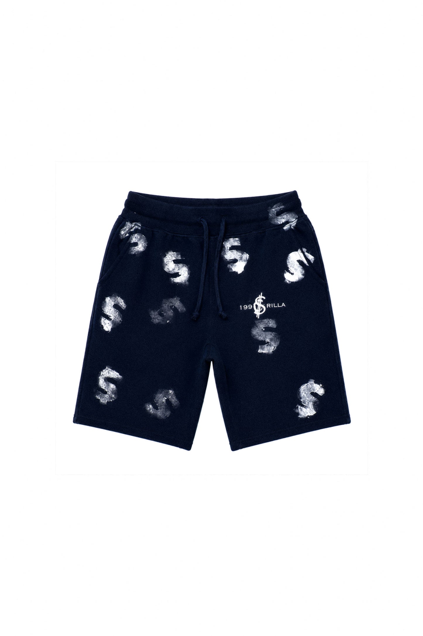 All-Over $ Fleece Shorts (Navy)
