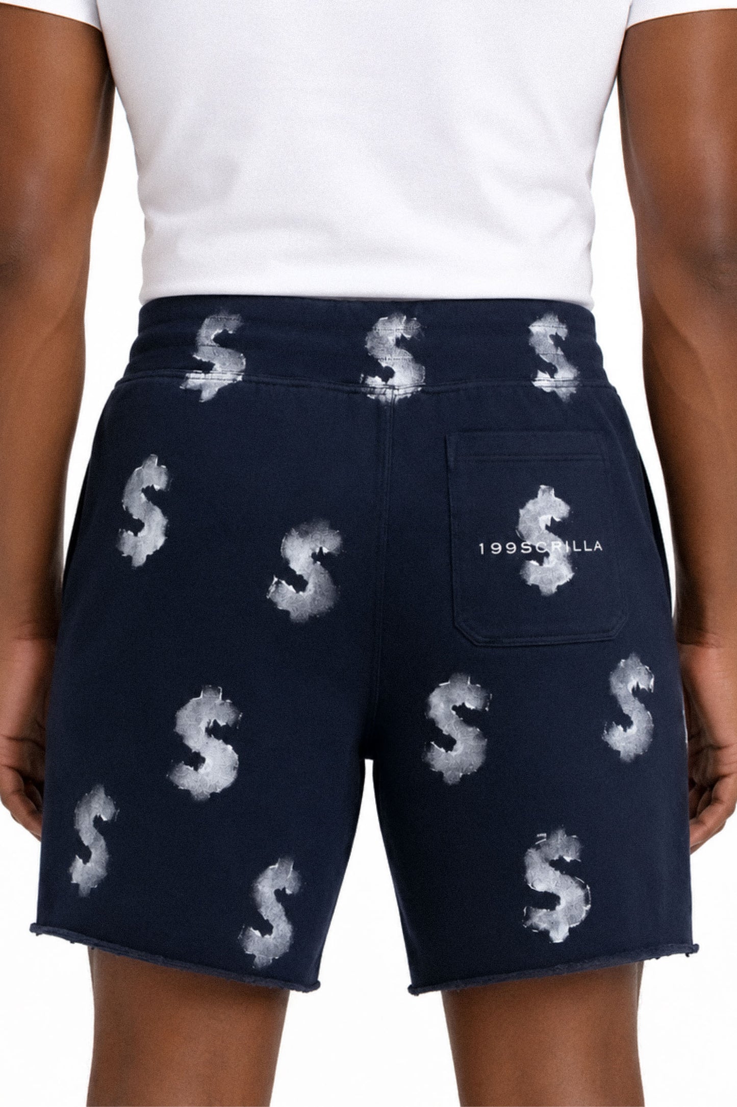 All-Over $ Fleece Shorts (Navy)